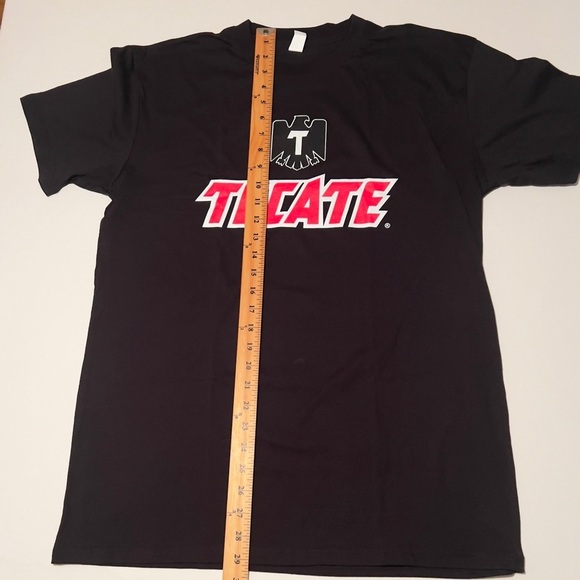 NWOT Cerveza Tecate Mexican Beer Brewery Logo Souvenir Black SS T Shirt Size L - Picture 2 of 5